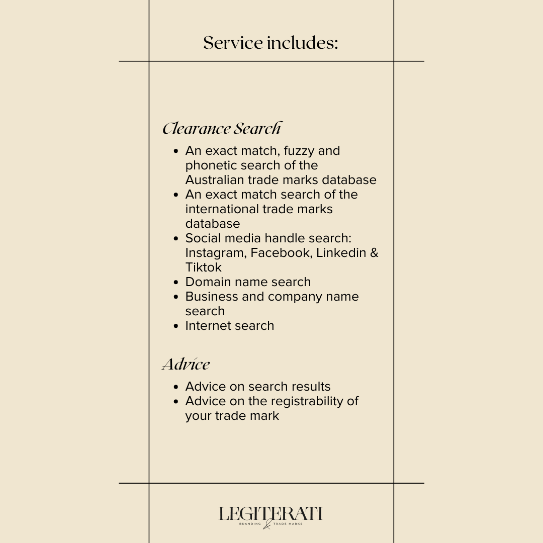 Service mark discount search